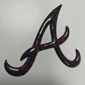 Customized High Frequency 3D TPU Embossed Logo Red Metallic Heat Transfer Label