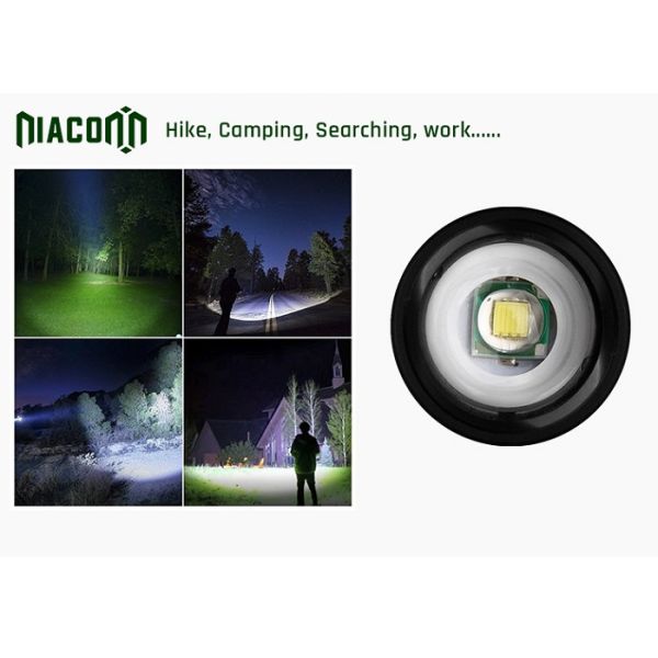 Zoom Function Micro Usb Rechargeable Flashlight With CREE XML T6