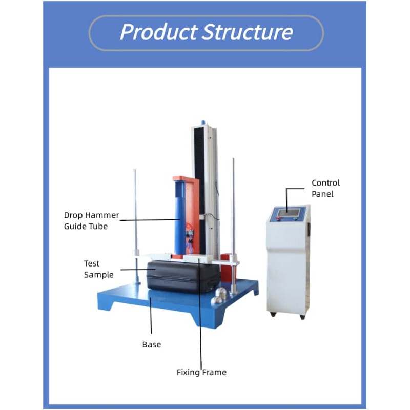 Impact Head Drop Impact Testing Equipment Luggage Durability and Damage Degree Tester