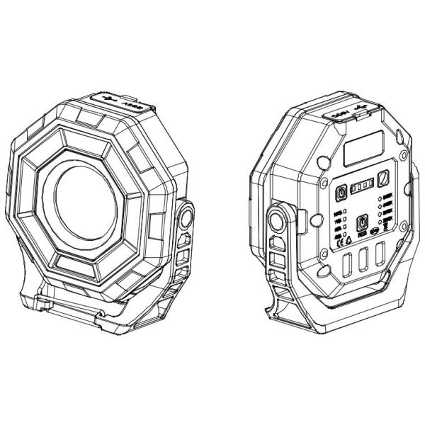 CCT Adjustable Portable Rechargeable LED Work Light 1200 Lumen Brightness
