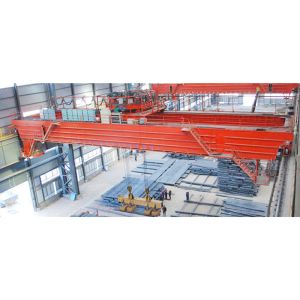 Wholesale Steel Plate Use Lifting Magnet Double Girder Overhead Bridge Crane from china suppliers