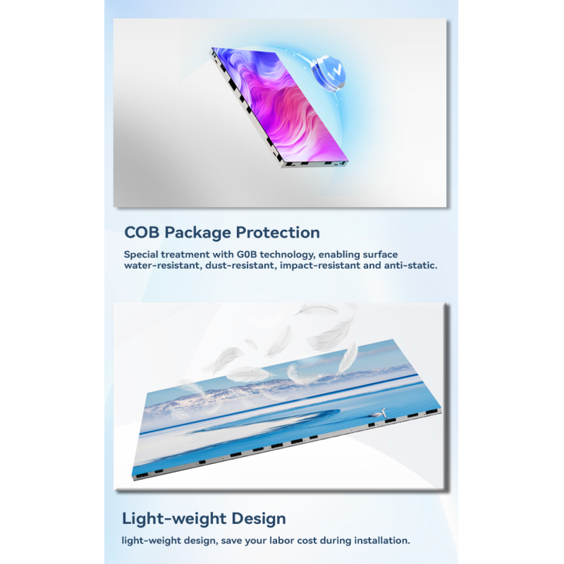 192x192 Pixels Lightweight Foldable COB LED Screen High Transparency For Advertising