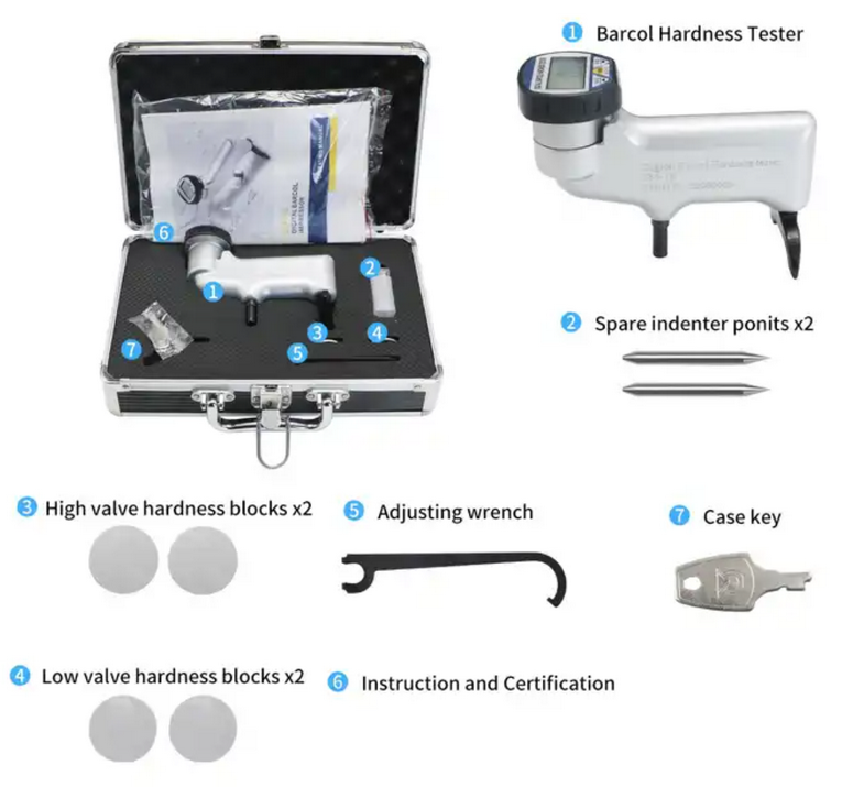Aluminum Alloys Digital Display Barcol Durometer Hardness Test Machine 934-1S