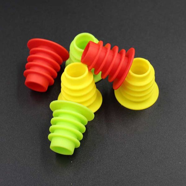 Multicolor Wine Silicone Bottle Stopper Odorless Reusable Durable