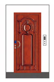 VVVF Control System Passenger Elevators With Wood Grain Decorative Steel Plate