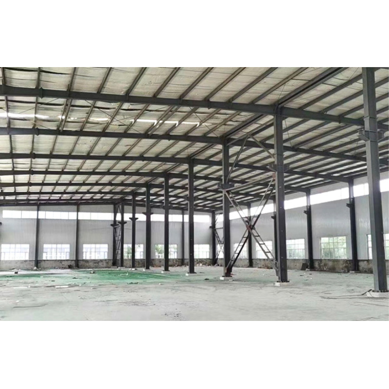 Fireproof Steel Structure Warehouse with 4-12 Meters Height and Customizable Span for Industrial Use