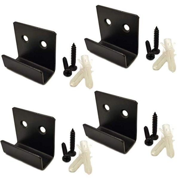 Supporting Fixed Hook Mounting Bracket Tile Display Wall Hanging Rack in Black Silver