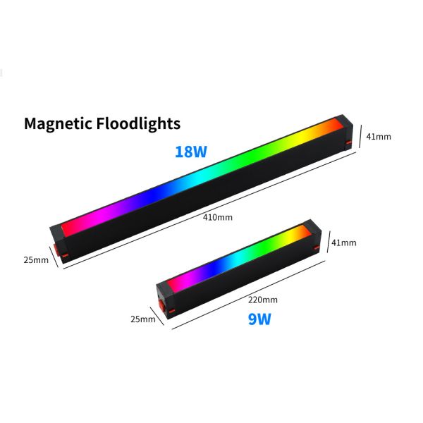 80LM/W LED Magnetic Track Light Intelligent Dimming Color Matching RGB Flood Spotlight