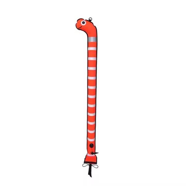 Customizable 150 cm High-Visibility Orange Surface Marker Buoy for Diving and Snorkeling