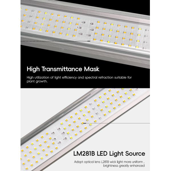Custom Under Canopy Grow Lights 4Ft Dimmable LED Grow Lights 120W
