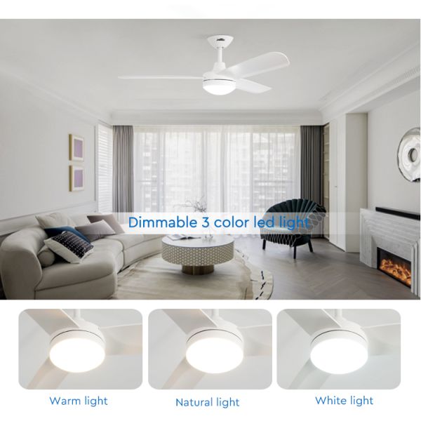 ceiling fan 3 Blades 3 Speed Reversible Remote Control Modern Ceiling Fan For Bedroom