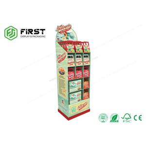 Foldable Full Color Printed Custom Cardboard Floor Display Shelf For Retail