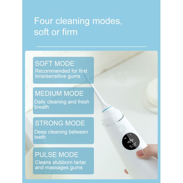1400mAh OLED Screen Smart Water Flosser With 280ml Water Tank