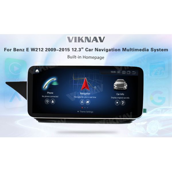 Viknav 12.3Inch Android Car radio With Screen For Mercedes Benz E Class W212 2009-2015 GPS Navigation 2Din Player NTG4.0