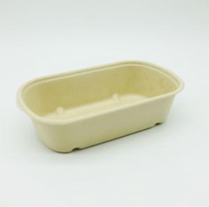 Wholesale Unbleached Microwavable Pulp Produce Trays , Molded Pulp Food Trays Freezer Safe from china suppliers