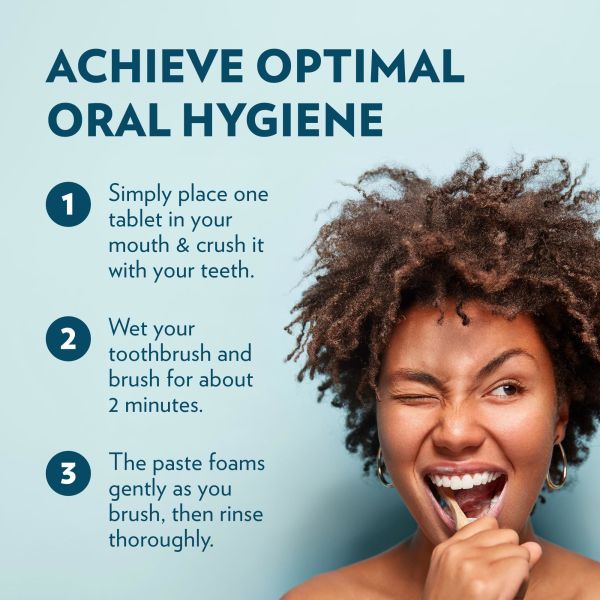 Custom Logo Nano Hydroxyapatite Toothpaste Tablets Vanilla Mint Fluoride Free 90 Tabs