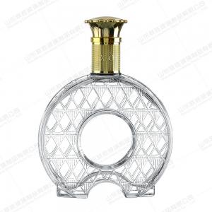 China Glass Base Round Copper Coin Style Bottom Whiskey Vodka Bottle 100ml 250ml 500ml 750ml on sale