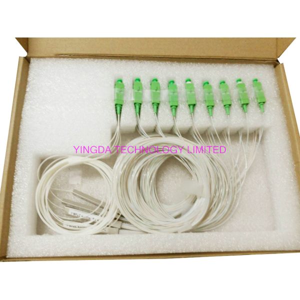 GPON 1 x 8 Fiber Optic Plc Splitter Blockless Splitter Module With 0.9mm Cable Smf-28e G657