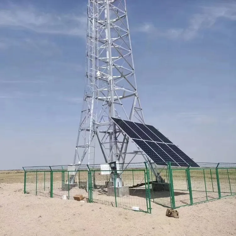 Solar Panel Integrated Antenna Tower Galvanized 16 26 36M 5G 4G Remote Area Telecom Tower