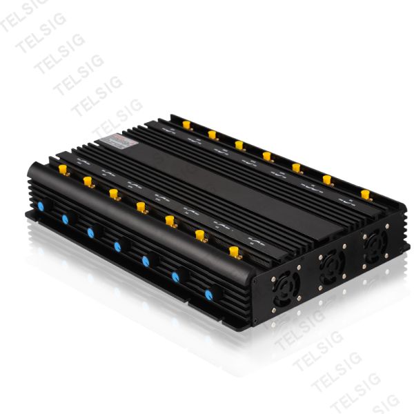 14 Channel Desktop Wireless Signal Jammer For Cell Phone 2 3 4 5G VHF UHF Lojack GPS WiFi