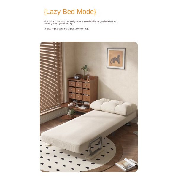 Vintage Multi-functional Foldable and Extendable Sofa Bed Three Modes Leisure Sofa Chair Single Cloud Sofa Bed for Living Room