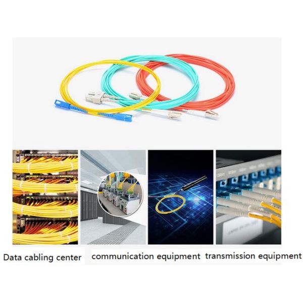 OM3 Duplex Orange Fiber Optic Patch Cables 50-125mm Pitch Type Mini LC Type