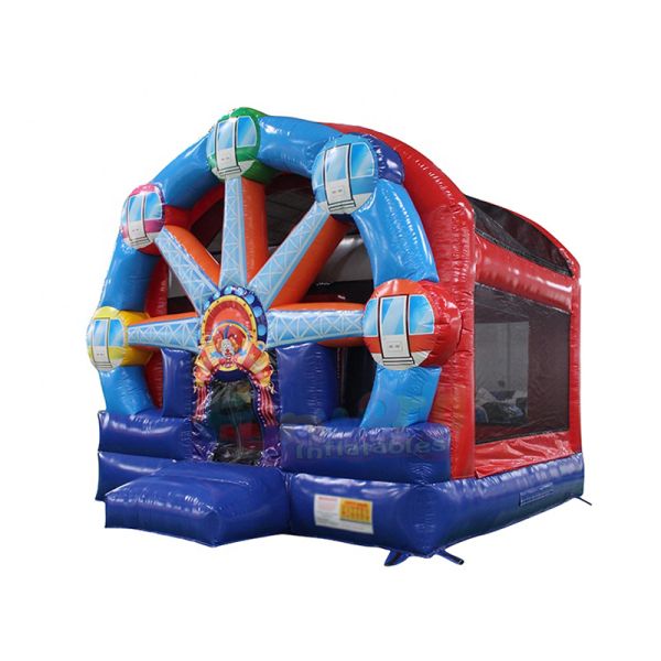 Ferris Wheel Inflatable Combo Bounce House / Commercial Jumping Castle