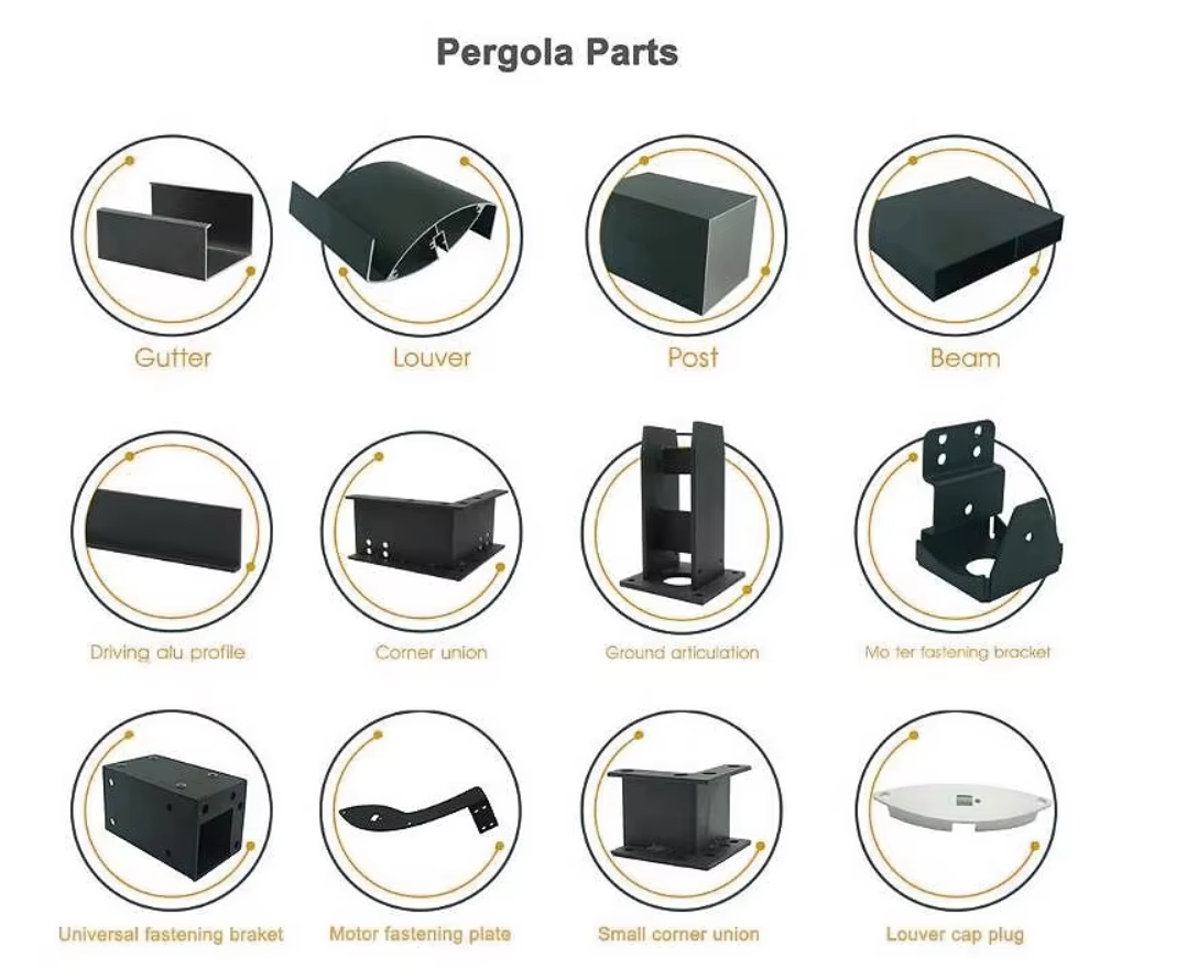 Factory Supplying 6061 6063 T5 Aluminum extrusion profile for Pergola