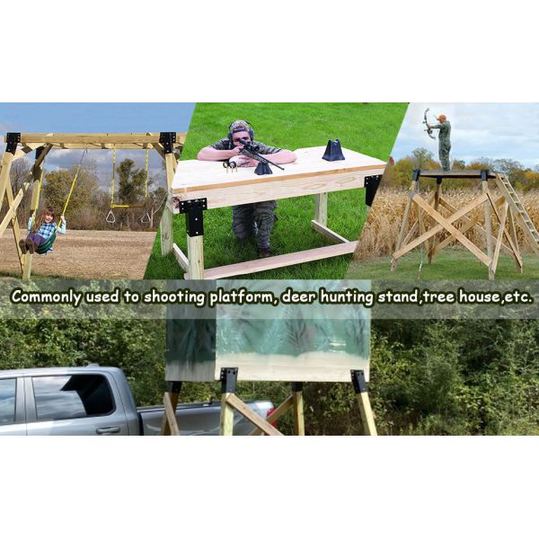 Elevator Bracket 4x4 Deer Blind Bracket Deer Tree Stand Outdoor Angle Brackets for Hunting Box Shooting Shacks Platform