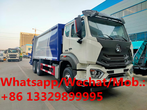 Customized SINO TRUK 20CBM compacted garbage truck for Africa, Good quality new rear loader garbage truck for sale