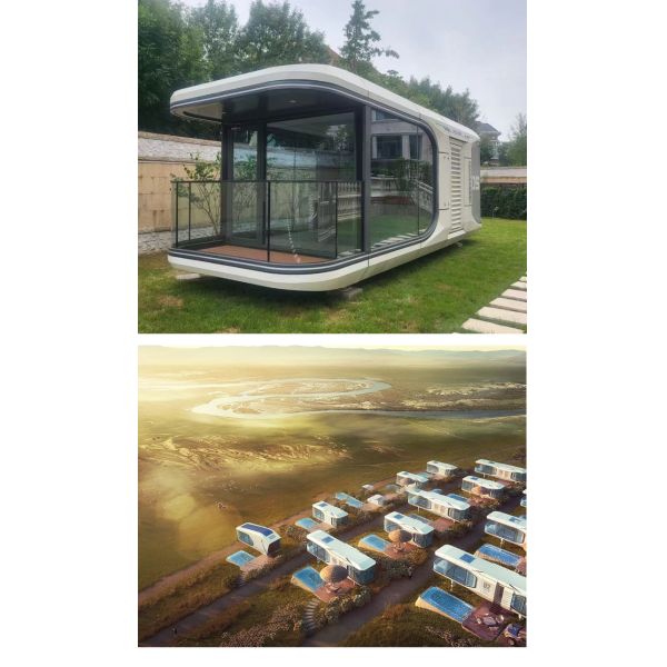 Design Container House Second Floor Apple Cabin for Containerized Prefabricated Homes