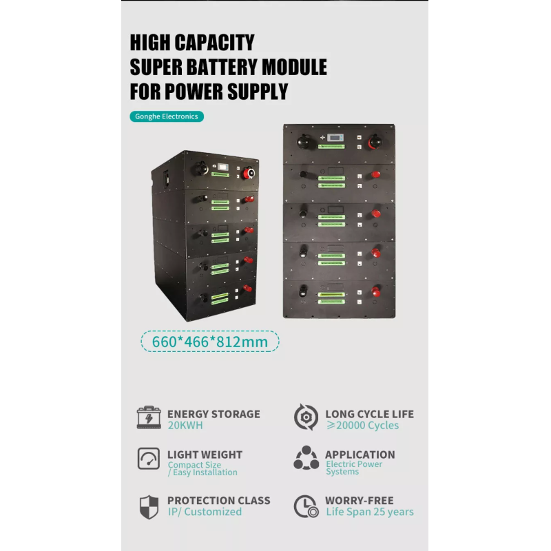 Practical 20kwh Solar Battery Module , Rechargeable Energy Storage Module