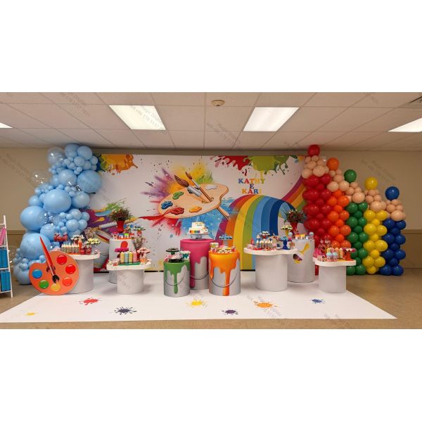 Custom Dye Sublimation Printed Tension Fabric Backdrop Waterproof Aluminum Frame Portable Exhibition Backdrop Display