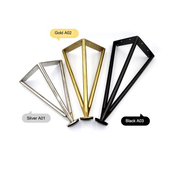 Modern Furniture Leg Black Plating Durable Anti Rust Sofa Bench Cabinet Legs