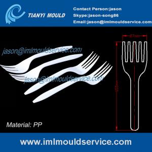 Wholesale disposable plastic serving fork mould ,deserts fork mold in good delivery time from china suppliers