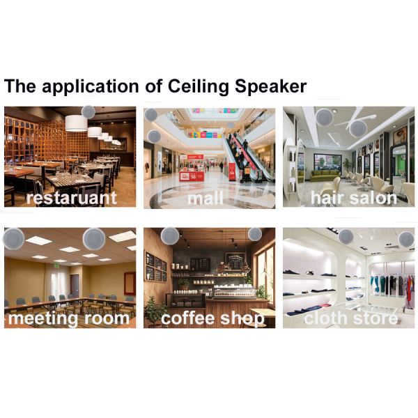 15V/2A ABS Ceiling Coaxial Active Speaker 5 Inch 2*30W Bluetooth USB